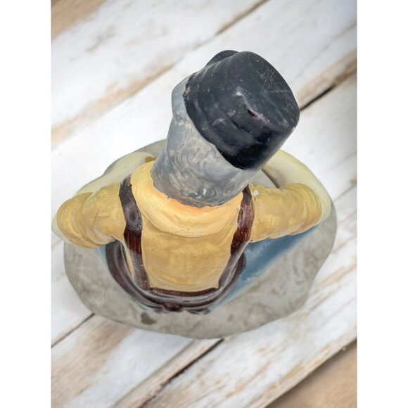 Vintage Kneeling Hand-Painted Craftsman Figurine Carving Duck Decoy - Picture 3 of 10